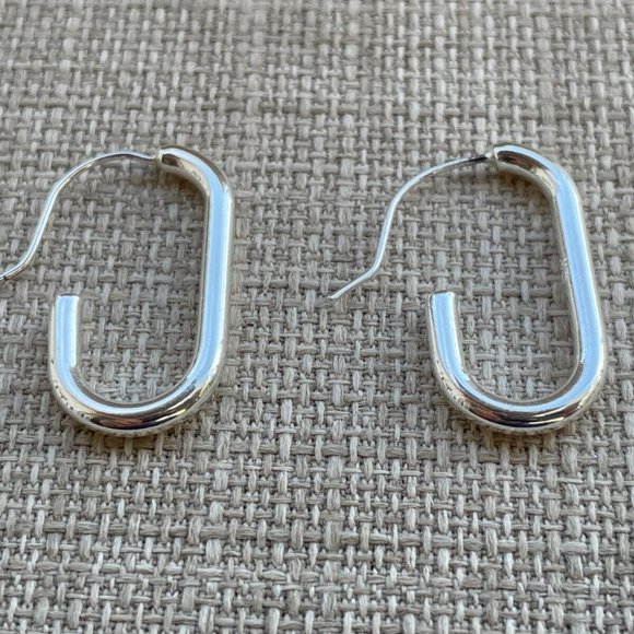 Essentials Women Earrings Silver Plated Jewelry Hoop Hook Earrings $40 - Picture 5 of 12